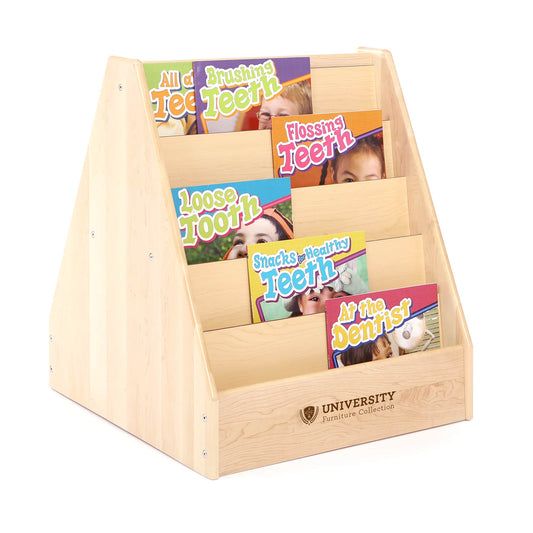 5-Shelf Book Display - Solid Maple - 28"