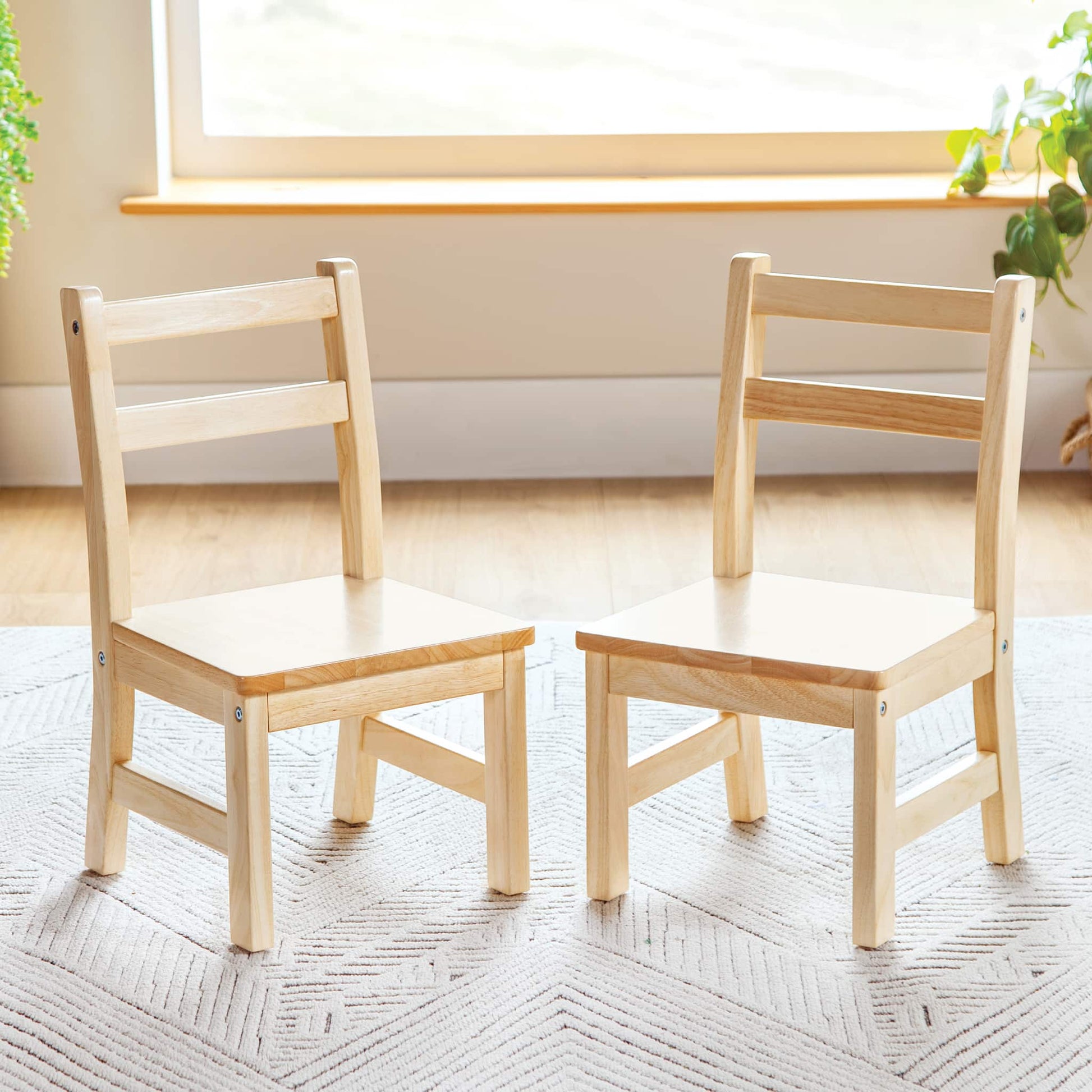 EdQ Hardwood Chairs - Set of 2 - 10" Seat