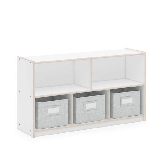 EdQ 2-Shelf 5-Compartment Storage with Bins - 24"