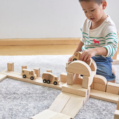 Mini Wooden Trucks - Set of 10