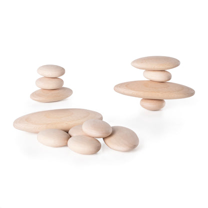 Wood Stackers - River Stones