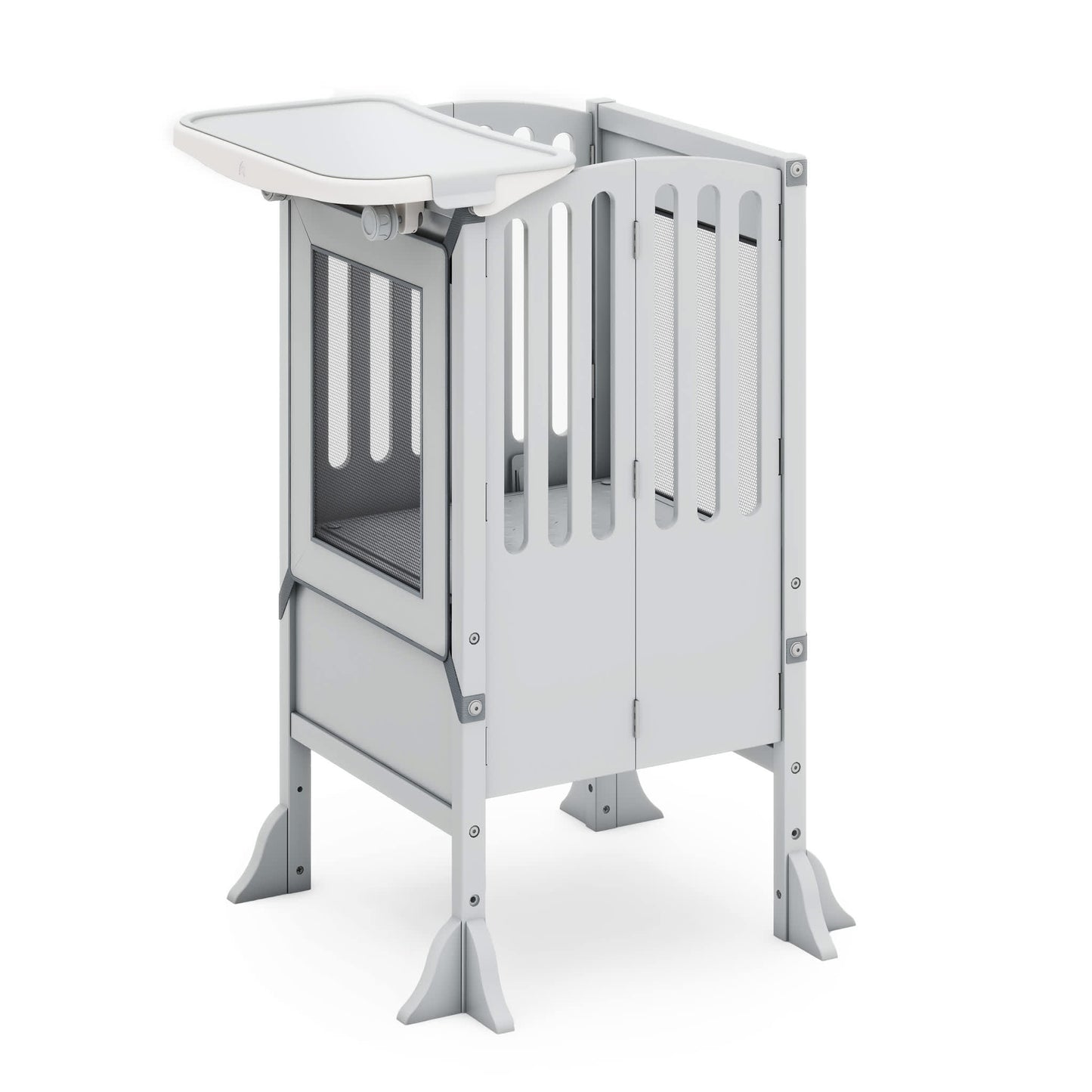 Contemporary Kitchen Helper Toddler Tower and Mealtime and Play Tray Bundle