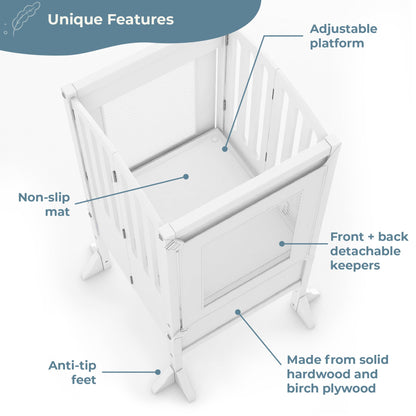 Contemporary Kitchen Helper Toddler Tower and Mealtime and Play Tray Bundle